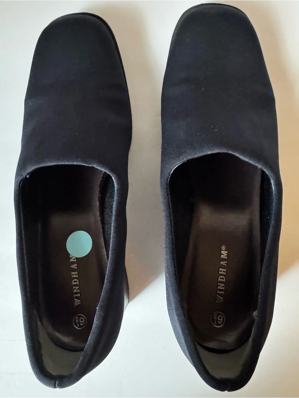 Windham Women’s Size 6.5 Navy Blue Fabric Pumps Slip On Low Block Heel Shoe